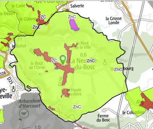 carte communale de la Neuville du Bosc